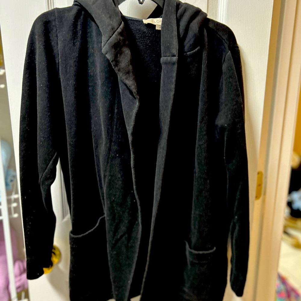Loft Hooded Sweatshirt Cardigan